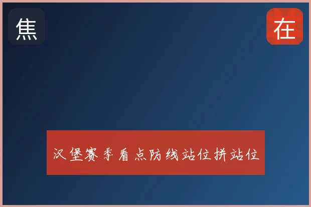 汉堡赛季看点防线站位拼站位